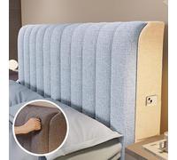 AZXYYEHD Housse Tête De Lit, Couverture De Tête De Lit Extensible Coton Housse De Tête De Lit, Protecteur Housse avec Côté Extensible, Anti-poussière Tête De Lit Housse De Protection(Blue,150cm)