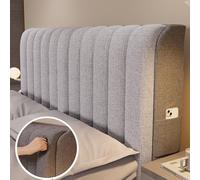 AZXYYEHD Housse Tête De Lit, Couverture De Tête De Lit Extensible Coton Housse De Tête De Lit, Protecteur Housse avec Côté Extensible, Anti-poussière Tête De Lit Housse De Protection(Grey,200cm)