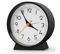 Azyh Réveil Analogique sans Tic-tac - Petite Horloge de Table Rétro pour Décoration de Salon, Chambre à Coucher, Table de Chevet pour Adultes, Personnes âgées, Enfants, Voyage - Fonctionne avec Piles