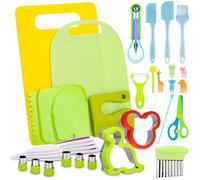 Azyvum Kit Sécurité Couteau 38 Pièces pour Couper et Cuire des Fruits ou Légumes À partir de 2 ans