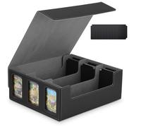 Azyvum MTG Deck Box Boîte de rangement magnétique pour 2300 cartes Commander Display TCG Box avec 4 séparateurs de cartes compatibles