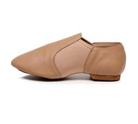Azz Chaussures de danse jazz en cuir PU à enfiler pour fille et garçon (tout-petit/tout-petit/grand enfant), kaki, 33.5 EU