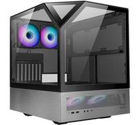 Azza Boitier Cube E-ATX Sanctum RGB avec panneaux vitrés (Noir/Gris) G
