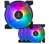 AZZA Kit de ventilateurs Hurricane II ARGB 120 mm RGB digital Contrôleur RF inclus