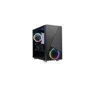 Boitier Mini Tour Micro ATX Azza Noir RGB avec panneau vitré (Noir)