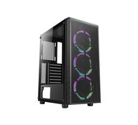 Azza Prime CSAZ-360 : Boîtier PC Midi Tower Noir, Acier/Verre trempé, ATX/mATX/ITX, 3x120mm avant, USB 3.2 Gen 1, Ventirad 155mm, GPU 330mm