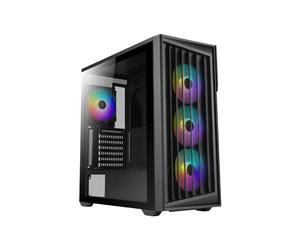 Azza Torrent Midi Tower Noir, ATX/micro-ATX/ITX, 2x3.5", 4x2.5", 7 slots, fenêtre verre trempé, 3x120mm avant, 1x120mm arrière, RGB, USB 3.2 Gen 1, USB Type-C