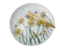 AZZAZETES Assiettes en Céramique Assiette à dîner créative en céramique peinte la main, assiette Steak occidentale, fruits, bol nouilles, poisson Assiettes de Cuisine