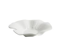 AZZAZETES Assiettes en Céramique Assiette à dîner en porcelaine blanche, vaisselle d'hôtel créative céramique forme de feuille Lotus, assiette froide, bol, soupe nourriture occidentale for la maison