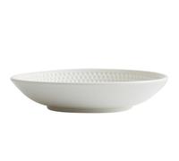 AZZAZETES Assiettes en Céramique Assiette blanche, assiette ménagère, creuse en céramique, à soupe, dîner de style japonais, vaisselle occidentale, steak