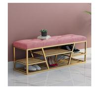 AZZAZETES Banc à chaussures nordique tabouret à langer armoire à chaussures de rangement moderne simple coussin tabouret long porte d'entrée tabouret à chaussures banc étagère à chaussures (B, L 120