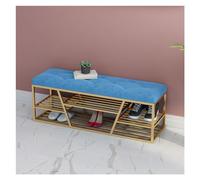 AZZAZETES Banc à chaussures nordique tabouret à langer armoire à chaussures de rangement moderne simple coussin long tabouret porte porte porte chaussures banc étagère à chaussures (C,L 120 cm)