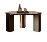 AZZAZETES Table Basse de Salon Table Basse Villa Luxury Light Modern Metal Round Small Apartment
