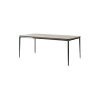 AZZAZETES Table de Cuisine Salle à Manger Table à Manger rectangulaire en Alliage d'aluminium Rock Plate, Moderne et Simple