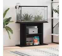 Azzrora Support pour Aquarium Support d'aquarium Meuble pour Aquarium Aquariophilie en Bois avec Armoire de Rangement-Noir-80 x 35 x 60 cm