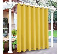 AZZRRO Rideau d'extérieur à œillets en Haut et en Bas,Extra Large, 2 PCs（87x102in） 220x260cm（WxL） Imperméable,Protection Solaire et Coupe-Vent,Brise-Vue latéral sans perçage,pour Balcon