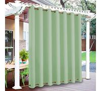 AZZRRO Rideau d'extérieur à œillets en Haut et en Bas,Extra Large, 2 PCs（87x102in） 220x260cm（WxL） Imperméable,Protection Solaire et Coupe-Vent,Brise-Vue latéral sans perçage,pour Balcon