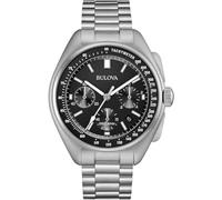 AZZUTORK Bulova 96B258 Montre à Quartz analogique pour Homme avec Bracelet en Acier Inoxydable, Argent/Noir, Bracelet