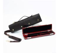B-17 Étui à flûte portable avec coque en cuir PU et doublure non tissée pour flûtes en bois à 16 trous et 17 trous
