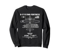 B-17 Flying Fortress Specs Avion militaire WW2 B17 Sweatshirt
