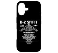 B-2 Spirit Stealth Bomber Specs Avion Militaire B2 Coque pour iPhone 17