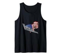 B-2 Stealth Bomber Amateurs d'avions Drapeau américain Débardeur