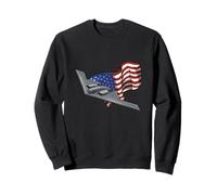 B-2 Stealth Bomber Amateurs d'avions Drapeau américain Sweatshirt