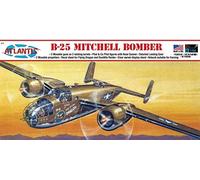 B-25 Mitchell Wwii Bomber Plastic Model Kit 1/64 Atlantis Toy And Hobby