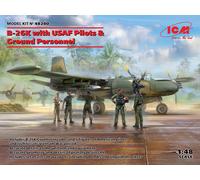 B-26k With USAF Pilots & au Sol Personnel 1:48 Plastique Model Kit Icm