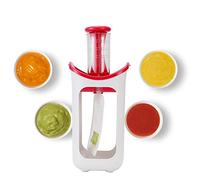 b a b y Food Maker for, b a b y Pouch Maker Capacity Squeeze Station Reusable Portable Food Storage Bags for Outdoor (Rose Red)