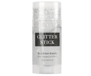 B â ton de paillettes femmes filles corps cheveux visage paillettes cosm é (Argent)