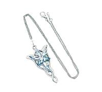 B.a.u.q.o.o. Collier Arwen Le Seigneur des Anneaux Gadget Aragorn Anneau Unique Pendentif Couleur Argent Idée Cadeau Magie Fantaisie Cosplay