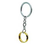 B.a.u.q.o.o. Porte-clés Anneau Le Seigneur Des Anneaux Gadgets Accessoires De Voiture Unique Anneau De Puissance Couleur Or Idée Cadeau Noël Magie Fantasy Cosplay, argent, Taille Unique