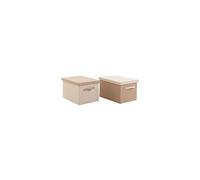 B AND B CAJA DE TELA PLEGABLE CON TAPA - COLORES SURTIDOS