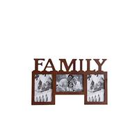 B AND B Encuentra tu Estilo Cadre Photo Triple avec Inscription Family (10 x 15/15 x 10 cm)