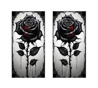 B Autocollant de protection pour pilier de porte automobile avec motif rose et utilisation par tous les temps