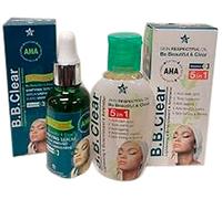 B.B clear huile et sérum eclaircissant anti tâches clarifiant a base de vitamine E et acides des fruits 60ml et 30ml