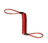 B Baosity 1.5m Cable de Rappel Cables Antivol à Ressort pour Bloque Disque Moto Vélo Scooter - Rouge