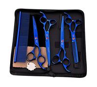 B Baosity 1 Paire de Ciseaux de Toilettage Professionnels pour Chiens (18 Cm), Bleu, 7 Pouces