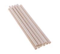 B Baosity 10 Pièces Bâtonnets de Bois de Balsa Rond Brut Tranche Non-Finis Woodcraft Bâtons de Bois à Modeler - Bois, 200mm