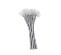 B Baosity 10 Pièces Extensions Cheveux Dreadlock Tresses Bou s Fils Haute Température Accessoires Coiffure Légers Confortables Installation Facile Adaptés Vo, Gris