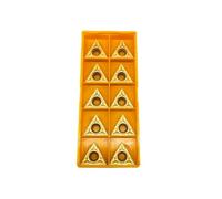 B Baosity 10 Pièces Plaquette de Coupe Cnc Insert Triangulaire Carbure Plaquette Tournage Plaquette Fraisage Plaquette Outil Revêtement Résistant à l'Usure