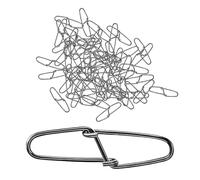 B Baosity 100 Pièces Agrafe Pêche Crochets Connecteurs Pivotants Acier Inoxydable Résistant pour Montage Leurres Adapté Pêche en Bateau Lac, Modèle 1