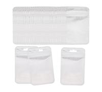 B Baosity 100 Pièces Ziplock Pouches Petits Sacs de Rangement Mini Poly pour Bijoux Saphirs Accessoires Divers Convient à L'Organisation Créative Bureau, Argent