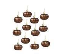 B Baosity 12 Pièces Citrouille Suspendue Halloween Décoration Citrouille Ornement Citrouille Boule Citrouille Modèle Accessoire Peinture Fine, Brun