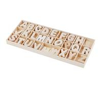 B Baosity 156 pièces Lettres en Bois Artisanal, Alphabet en Bois Naturel - avec bac de Rangement