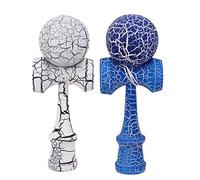 B Baosity 2 pcs Kendama de Bois d'Hêtre Jeu d'Adresse Japonais, Blanc et Bleu