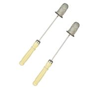 B Baosity 2 Pièces Bâtonnets Ventouse Feu Inox Bois Réutilisables Tige Allumage Accessoire Massage Santé Poignée Prolongée Sécurisée Adaptés Spa Détente