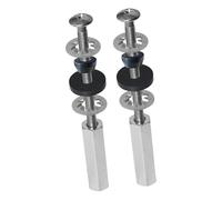 B Baosity 2 Pièces Boulons de Siège de Toilette Kit de Visserie Complet pour Remplacement avec Vis de Fixation et Matériel de Réparation En Acier Inoxydable Ad, 2 Pièces