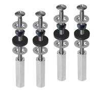 B Baosity 2 Pièces Boulons de Siège de Toilette Kit de Visserie Complet pour Remplacement avec Vis de Fixation et Matériel de Réparation En Acier Inoxydable Ad, 4 Pièces